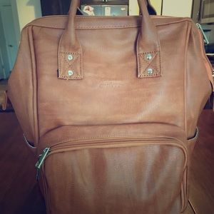 Faux Leather Diaper Bag